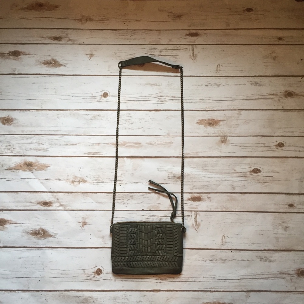 Army green cross body bag